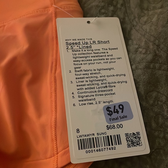 Lululemon Speed up LR Short 2.5” lined - Picture 2 of 3